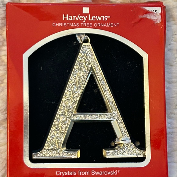 Harvey Lewis Initial ‘A’ Ornament with Swarovski Crystals - Picture 1 of 2